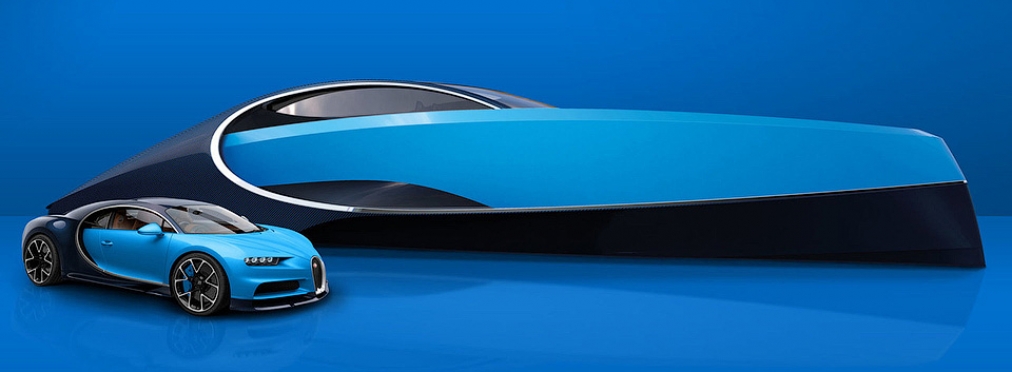 Марка Bugatti «скрестила» гиперкар Chiron с яхтой