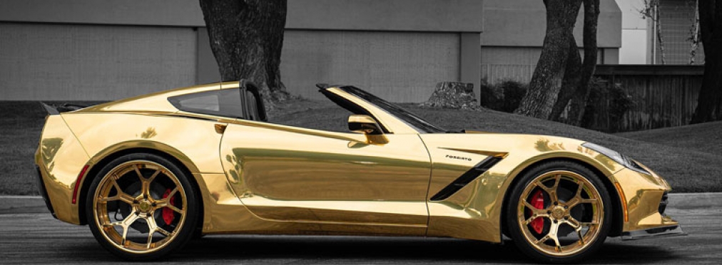 Тюнеры показали золотой Corvette C7