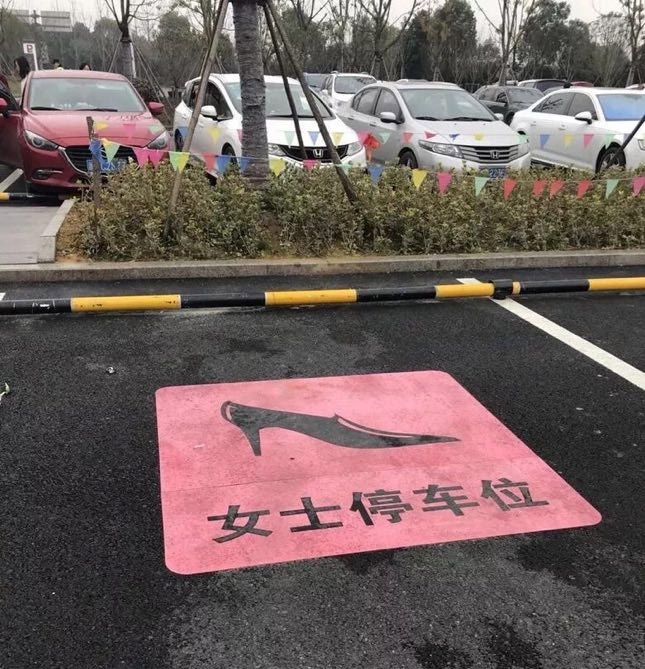 В Китае мужчины протестуют против женских парковок 1
