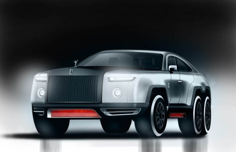 Шестиколесный Rolls-Royce «показался» в Сети 1