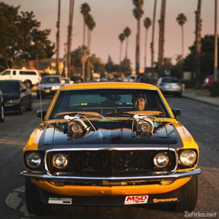 Классический Ford Mustang Twin-Turbo 1969 готов шокировать (Фото) 8