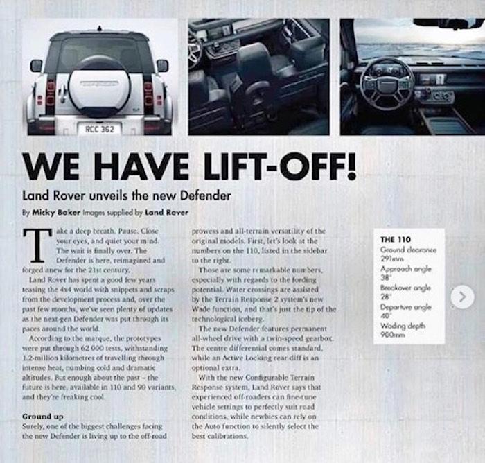 Новый Land Rover Defender рассекречен до премьеры 2