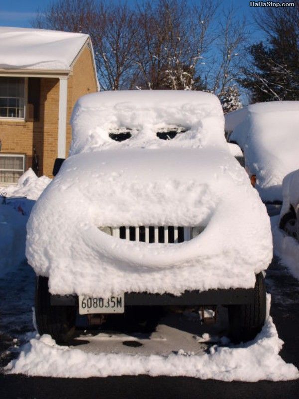Зимний автомобильный креатив 8