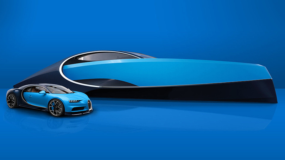 Марка Bugatti «скрестила» гиперкар Chiron с яхтой 1