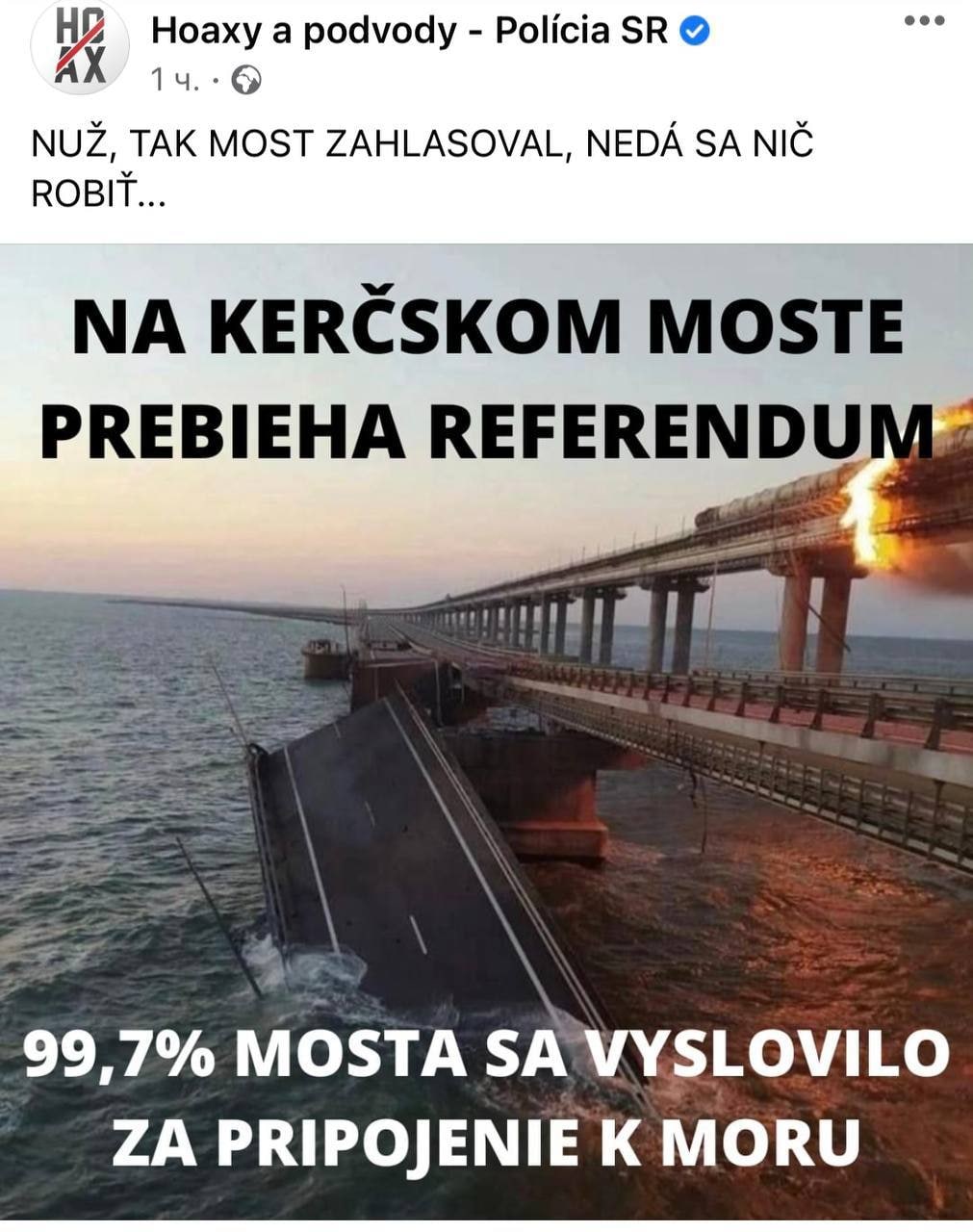 Прошел референдум: словацкая полиция объяснила, что именно произошло на Крымском мосту 1
