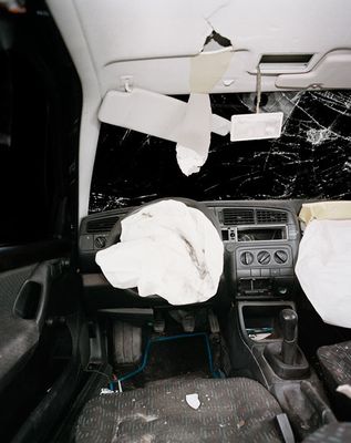 Вид из салона авто, разбившихся в кошмарных авариях 9