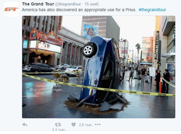 После автошоу, Кларксон оставил разбитые Toyota Prius 2