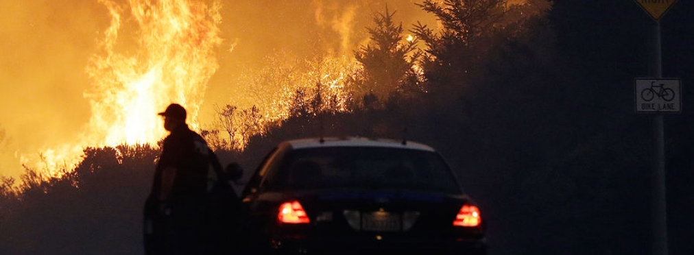 Ужасные последствия пожара в Калифорнии показали на видео