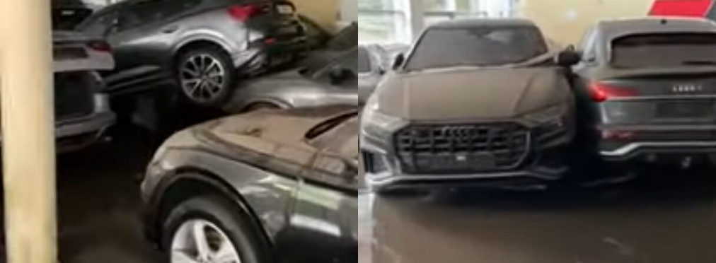 Сильнейшее наводнение уничтожило салон с новенькими Audi в Германии