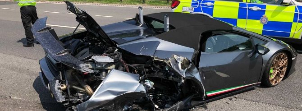 Горе-водитель разбил Lamborghini Huracan Perfomante Spyder через 20 минут после покупки