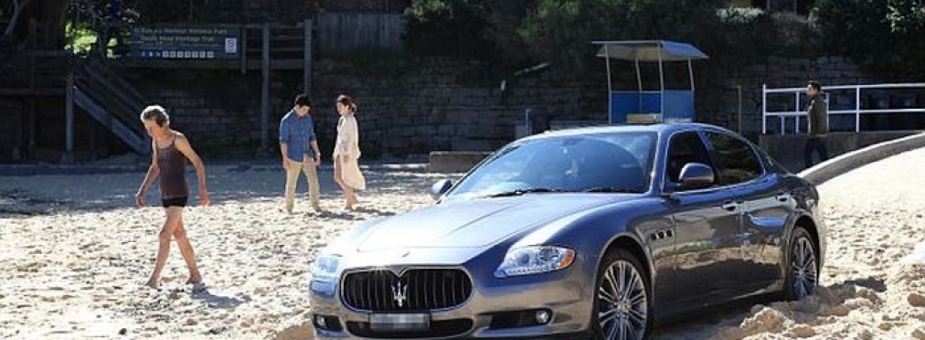 Владелец «обновил» Maserati, заехав на пляж
