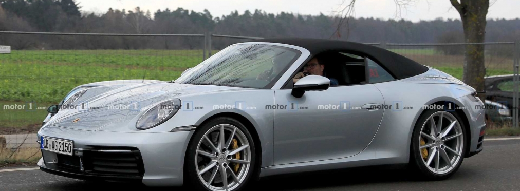 Новый Porsche 911 Convertible попался фотошпионам