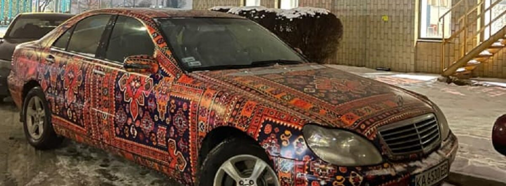 В Украине заметили Mercedes S-class в необычном тюнинге