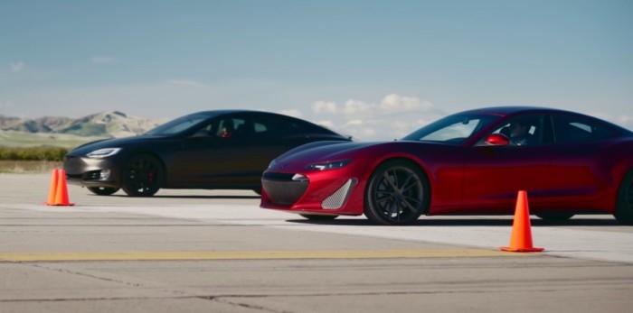 Заезд Tesla Model S и суперседана Drako GTE показали на видео