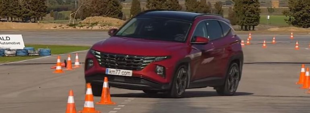 Лосиный тест: Hyundai Tucson нового поколения не порадовал повадками (видео)