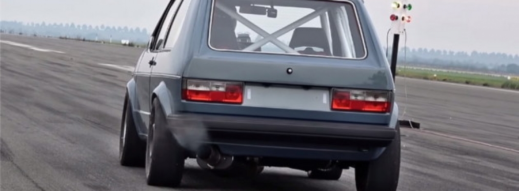 Невероятно: 1150-сильный Volkswagen Golf 1987 года разогнали до 300 километров в час