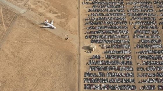 В Сети показали, как тысячи новых автомобилей ржавеют в пустыне