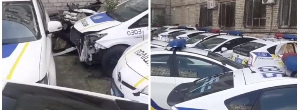  В Украине обнаружили свалку разбитых полицейских автомобилей (видео)
