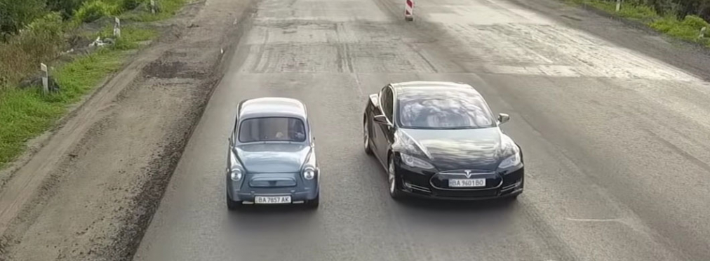 Самодельный электрический Запорожец оказался быстрее Tesla (видео)