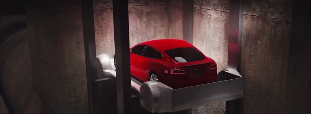 Глава Tesla сделал «лифт для отправки автомобилей под землю»