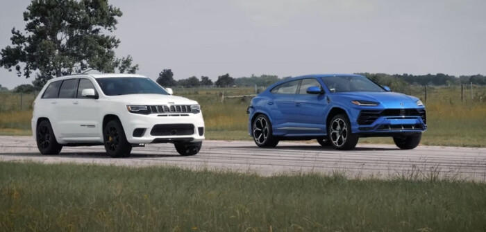 Jeep Grand Cherokee сразился с Lamborghini Urus в гонке по прямой: видео