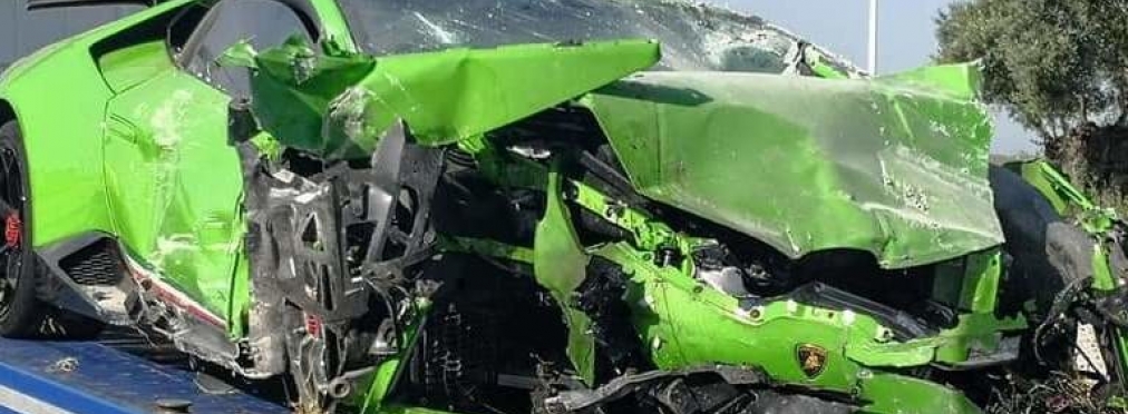 Горе-водитель разбил Lamborghini, который «одолжил» у друга