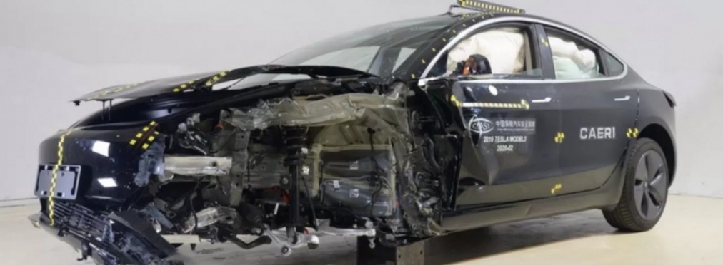 Электромобиль Tesla Model 3 неожиданно провалил краш-тест