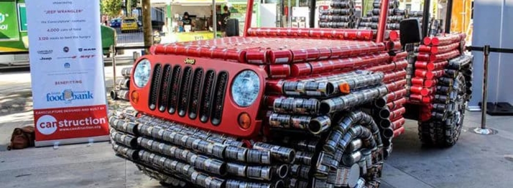 Канадские подростки превратили 4500 консервных банок в Jeep Wrangler