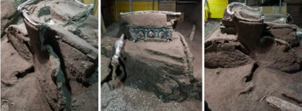 Археологи нашли старейший четырехколесный транспорт времен Помпеи (фото, видео)