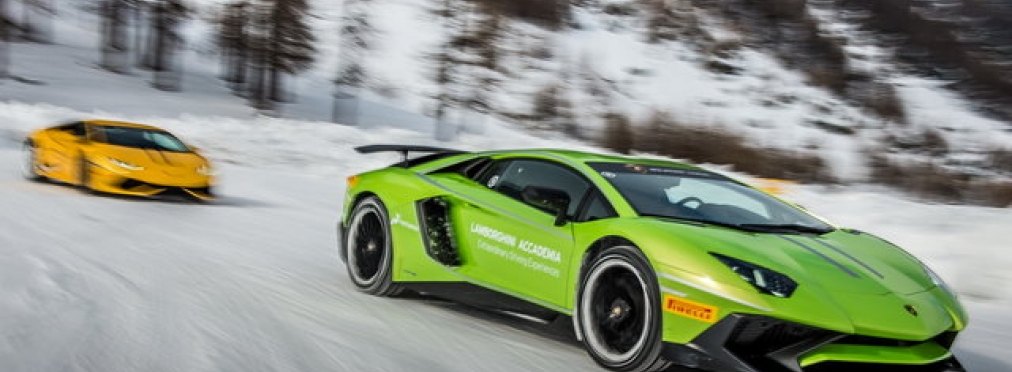 Как на Lamborghini учат ездить по льду и снегу