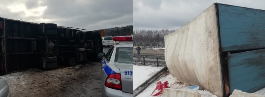 В Беларуси перевернулся грузовик с 4 миллионами яиц