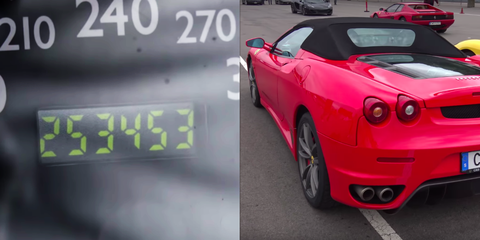 Обнаружен Ferrari с рекордным пробегом