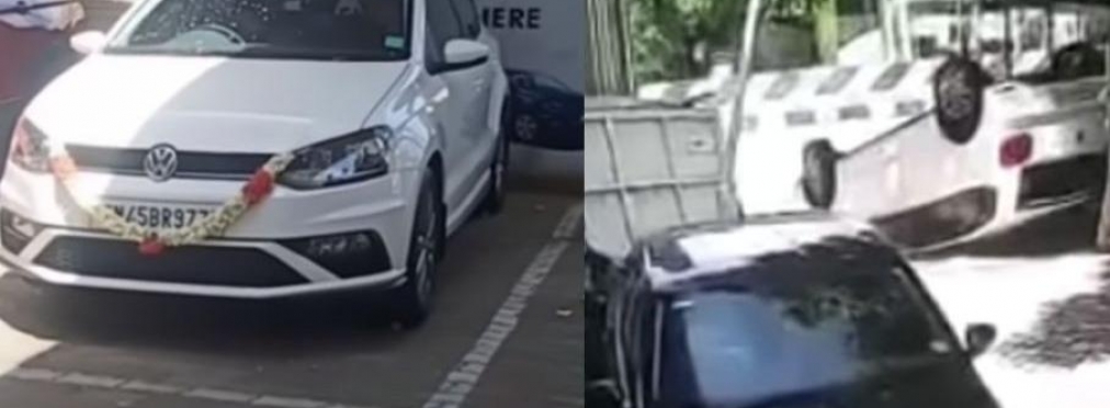 Видео: Владелец Polo разбил машину через полминуты после покупки
