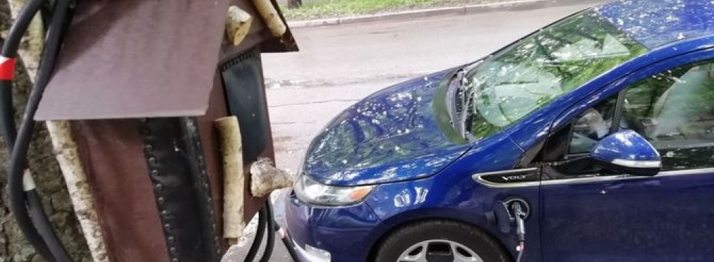 Украинец замаскировал зарядку для электромобиля под скворечник