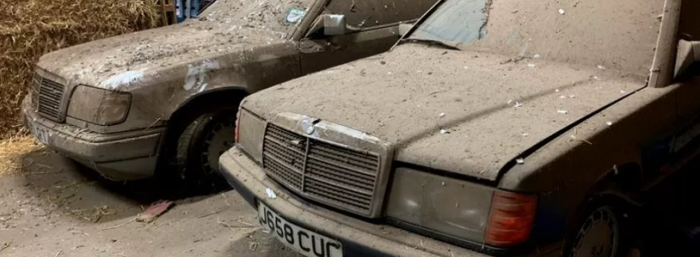 Забытые автомобили Mercedes обнаружили в старом курятнике: плачевный вид