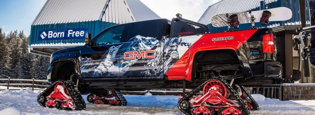 General Motors построил гусеничный пикап для сноубордистов