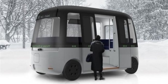 Японцы разработали беспилотный автобус Gacha для суровых погодных условий