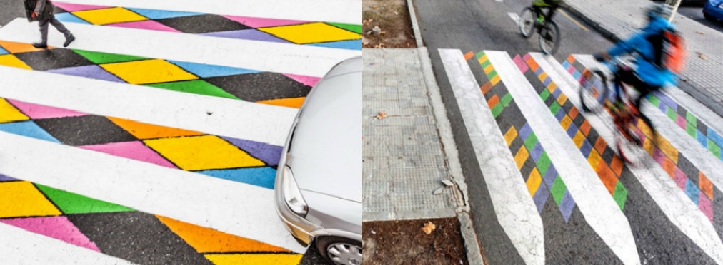 Художник превратил пешеходные переходы в произведения искусства