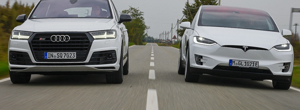 «Битва электриков»: тест-драйв Tesla Model X и Audi SQ7