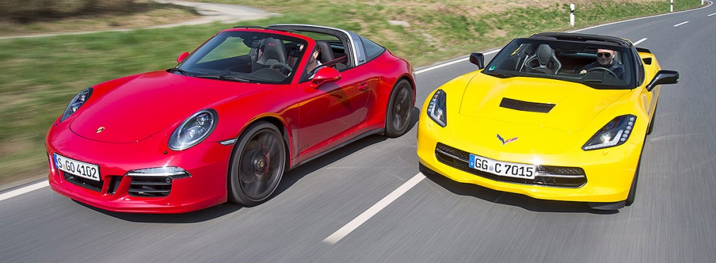 Сравнительный тест-драйв Porsche 911 Targa 4 GTS и Chevrolet Corvette Stingray