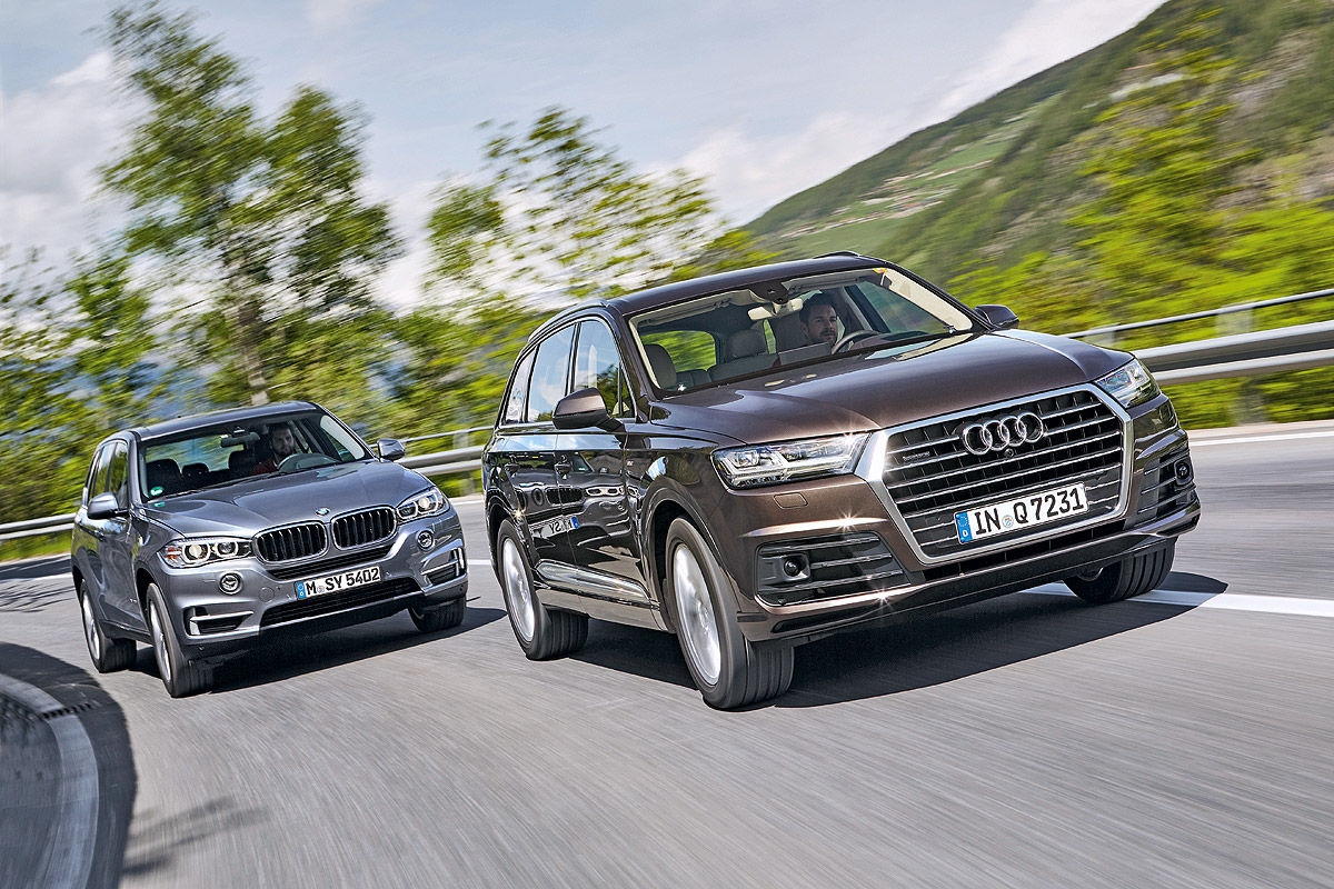 Audi Q7 против BMW X5 сравнительный тестдрайв — обзор на сайте